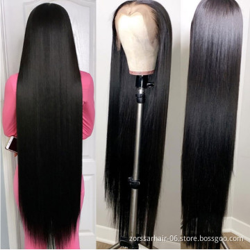 30inch 40inch Straight Human Hair Wig Malaysia Virgin Hair Wig For Black Women Cheap Lace Front Wigs